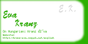 eva kranz business card